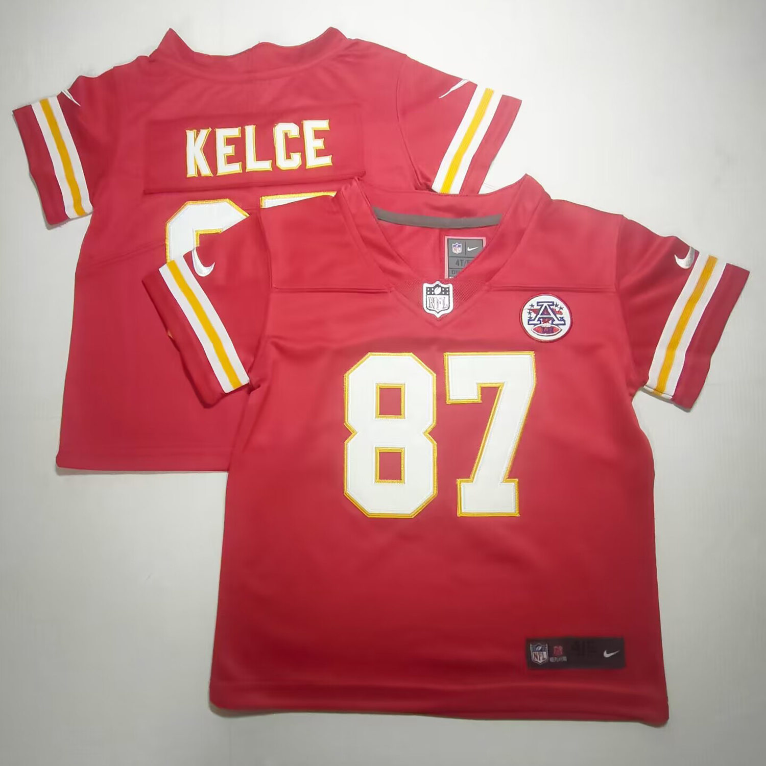 Toddler Nike Chiefs #87 Travis Kelce Red Team Color Stitched NFL Vapor Untouchable Limited Jersey